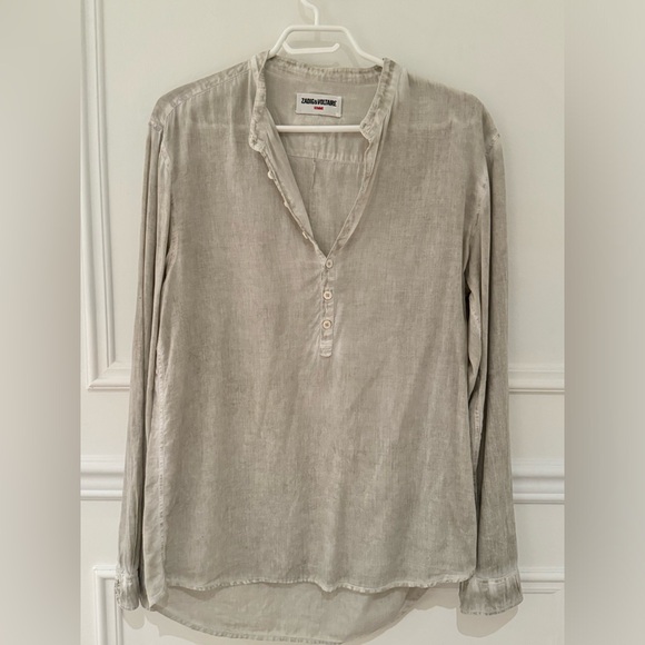 Vintage Zadig & Voltaire Homme grey top. Very light and breathable! Unisex. - Picture 1 of 4